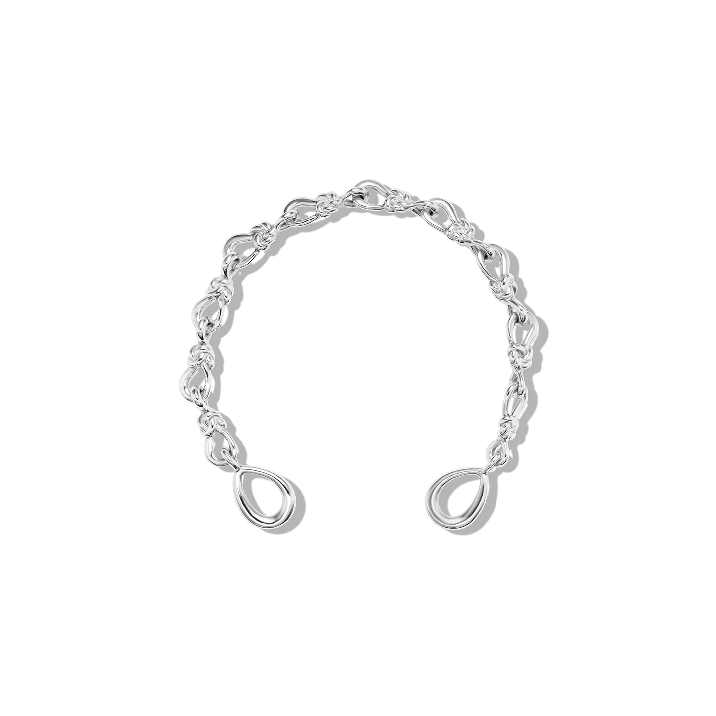 Large True Lover's Knot Chain in Silver