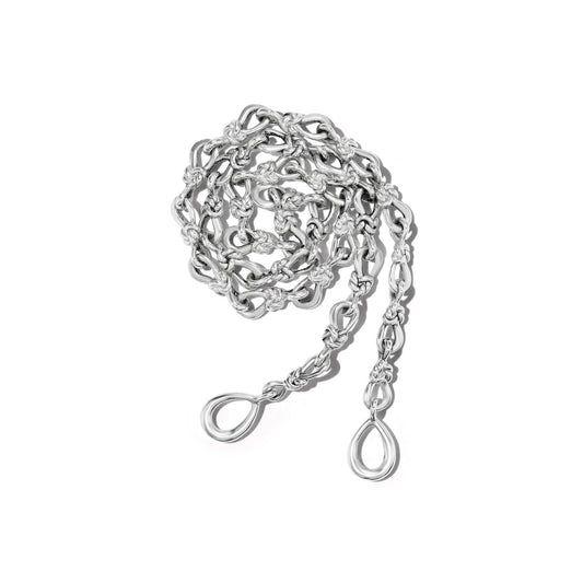 Large True Lover's Knot Chain in Silver