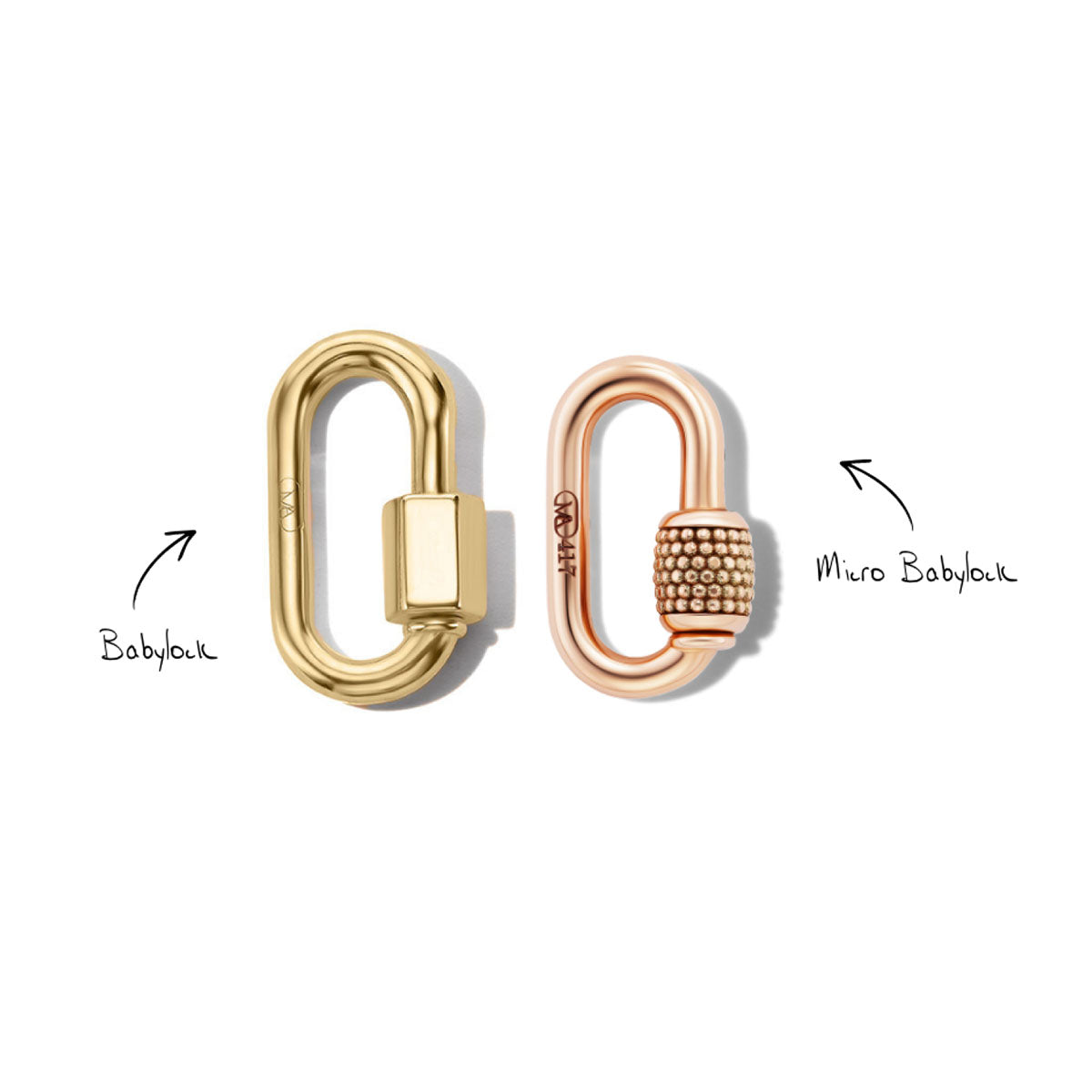 Micro Baby Lock in 10K Rose Gold