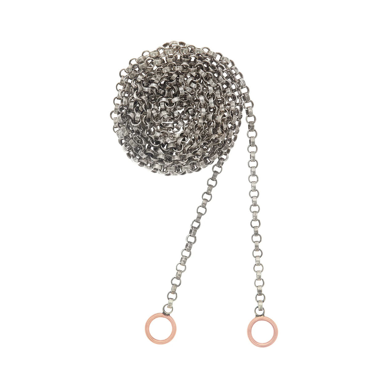 Silver Rolo Chain with Rose Gold Loops