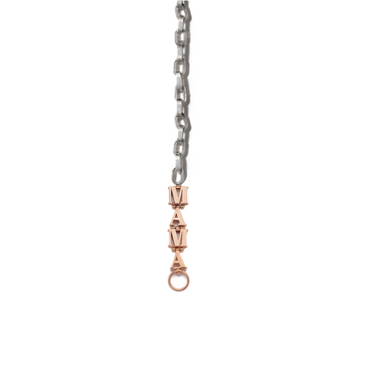Biker "MAMA" Talking Chain with Rose Gold