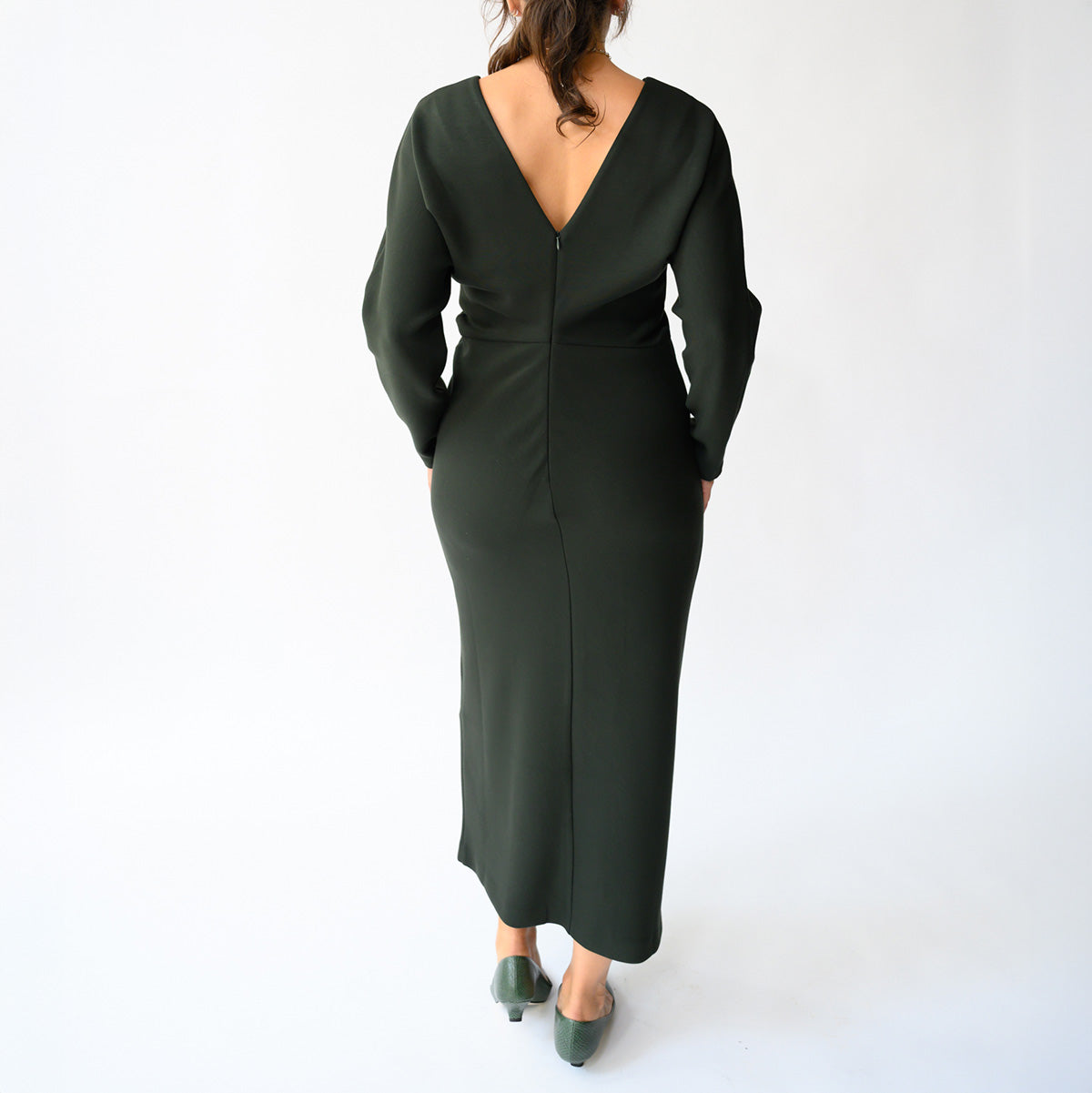 Midi Dress in Dark Forest
