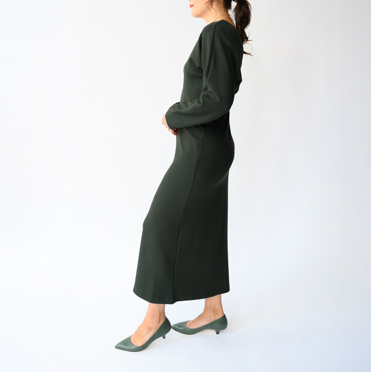 Midi Dress in Dark Forest