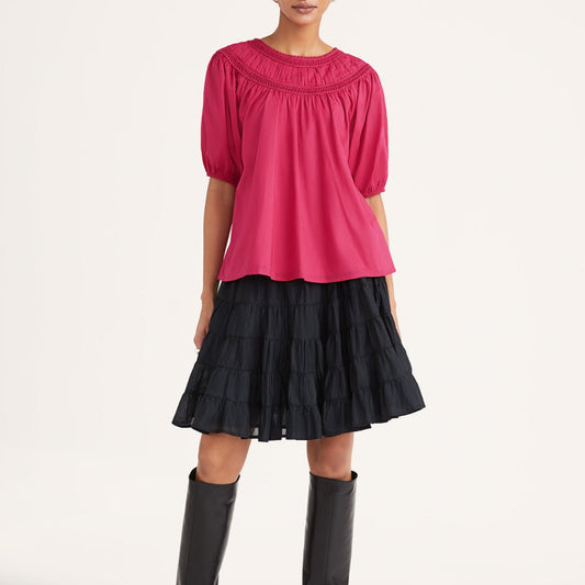 Marfa Viole Blouse in Deep Pink