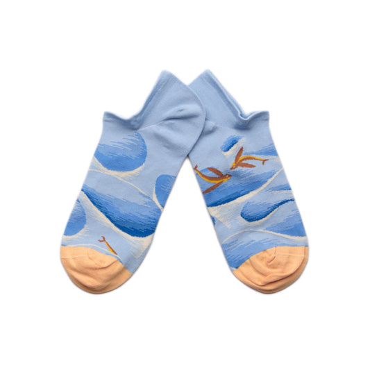 Sea Ankle Socks in Sky Blue