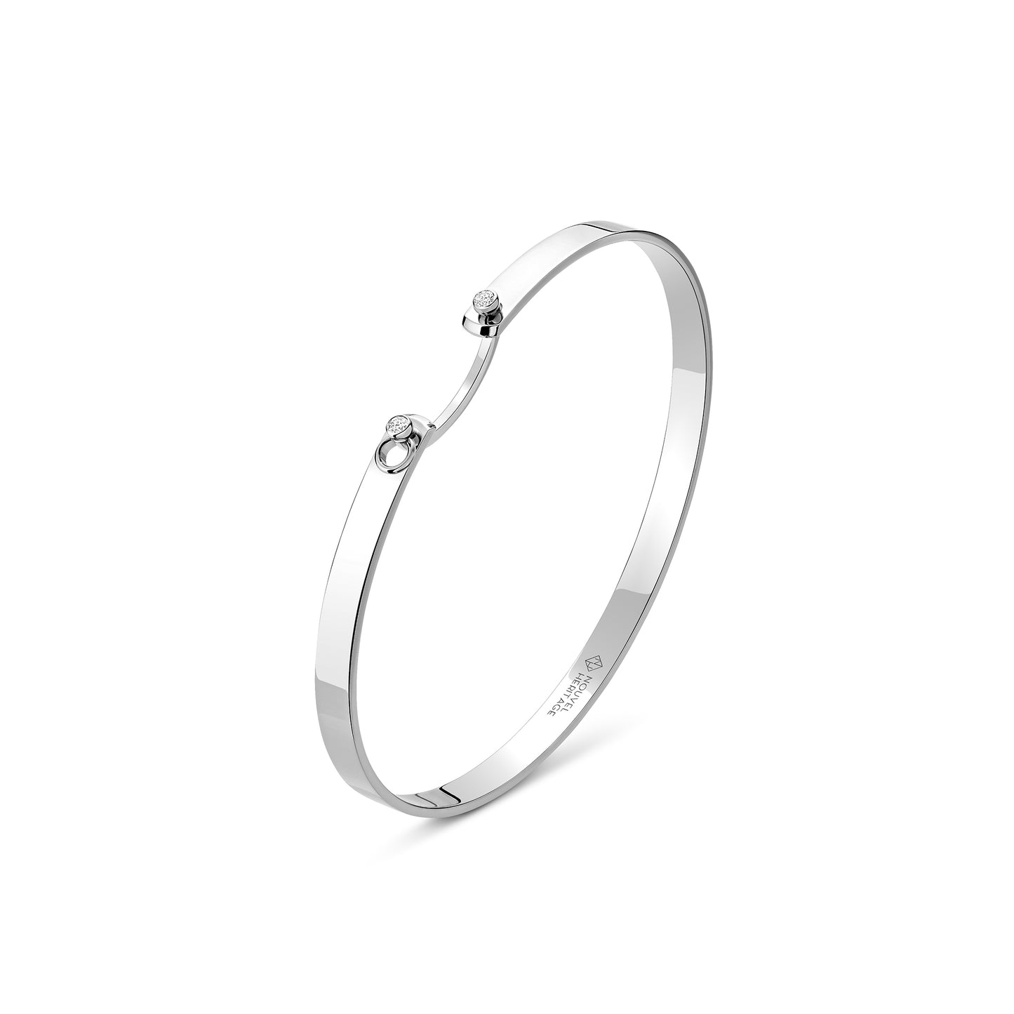 Monday Morning Bangle in White Gold