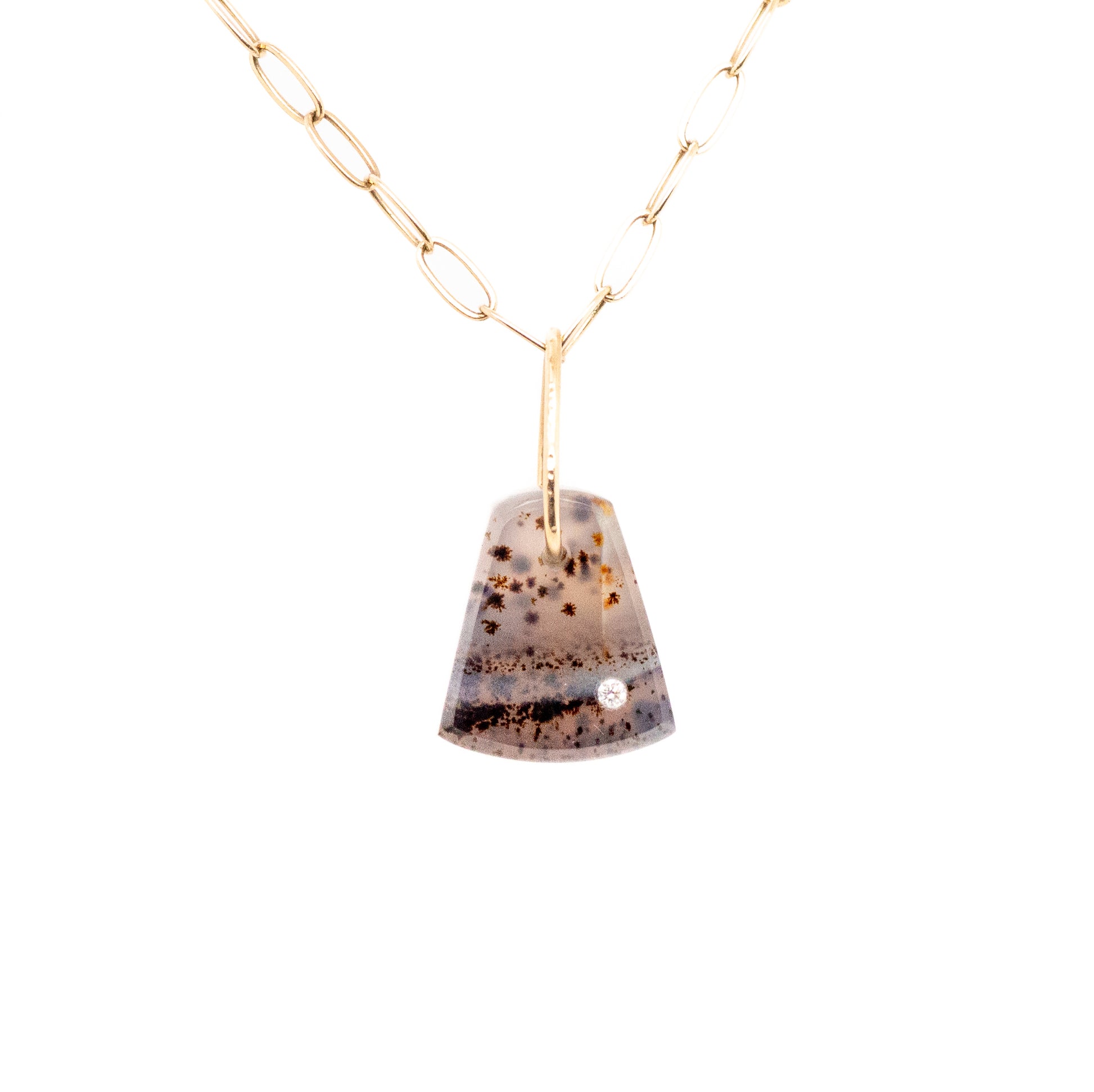 Montana Agate Pebble Charm