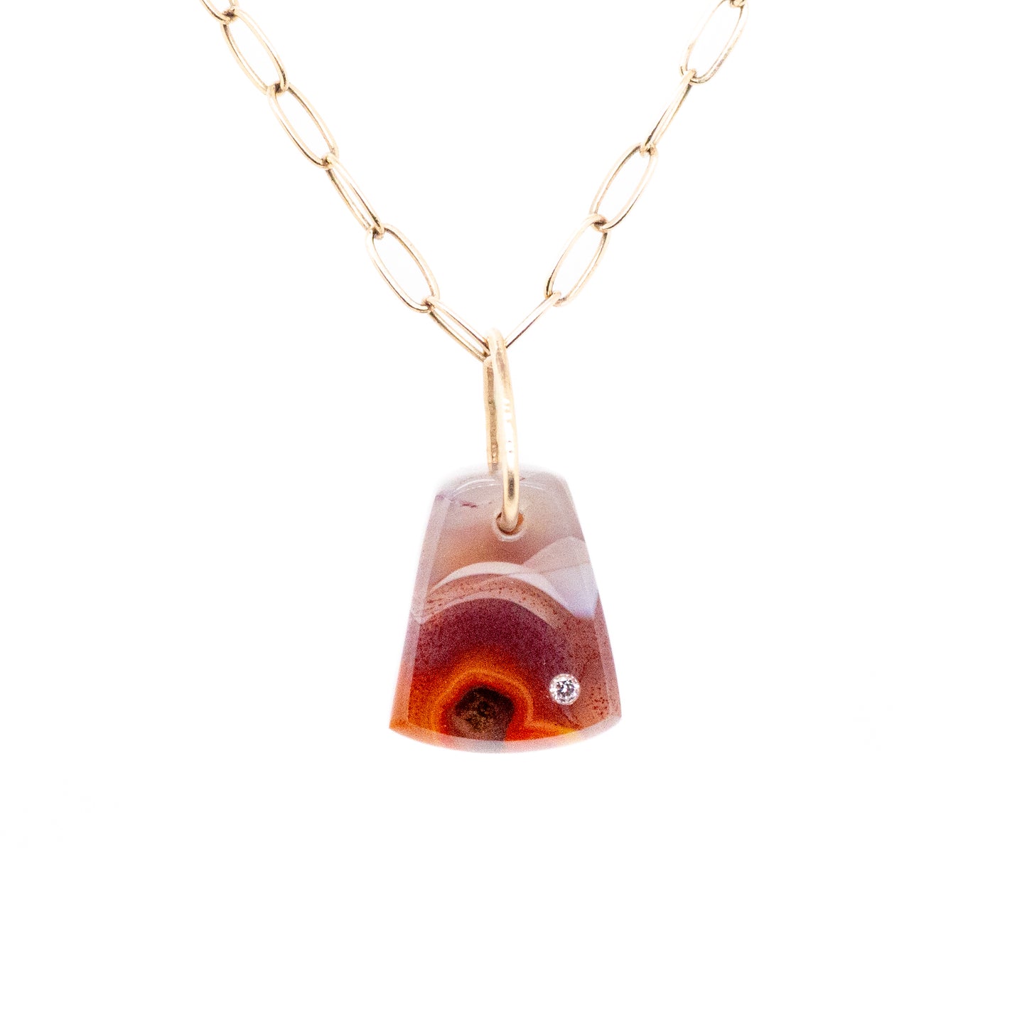 Moroccan Agate Pebble Charm