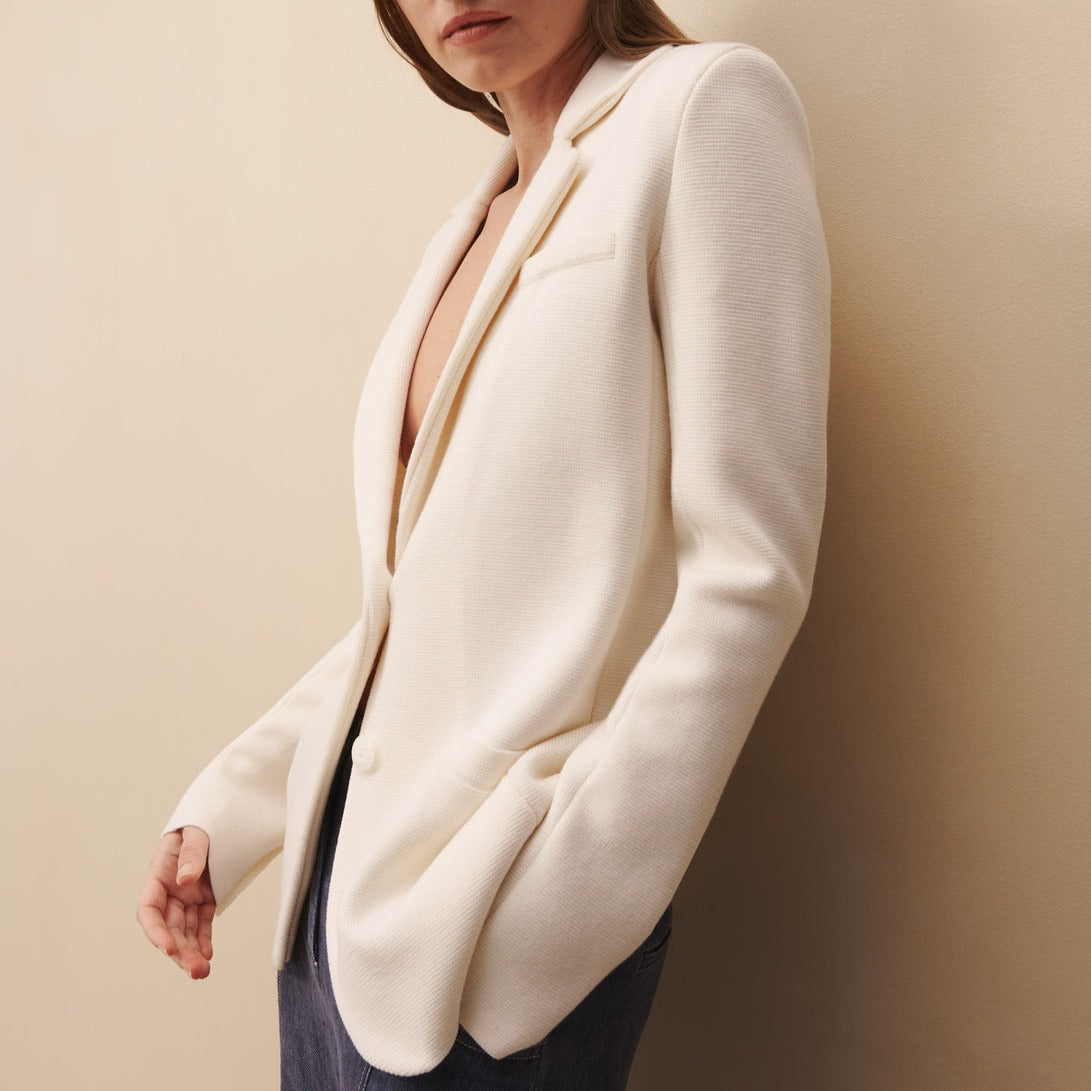 Ivory boyfriend store blazer