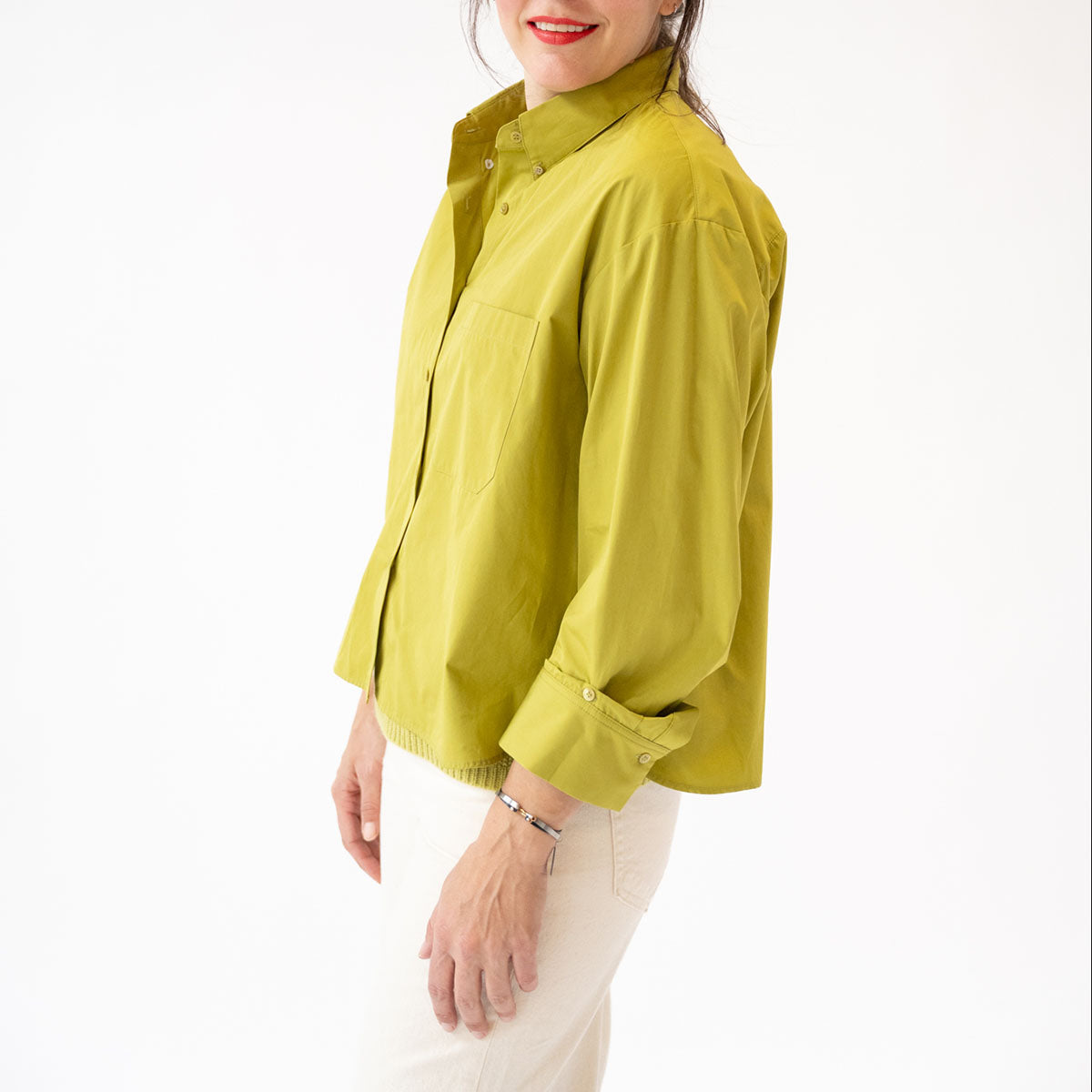 J.D. Button Up in Avocado Oil