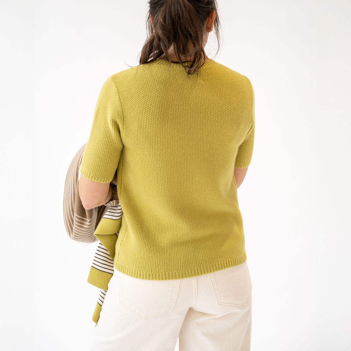 Seed Stitch Audrey Sweater in Avocado Oil