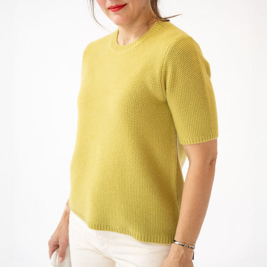 Seed Stitch Audrey Sweater in Avocado Oil