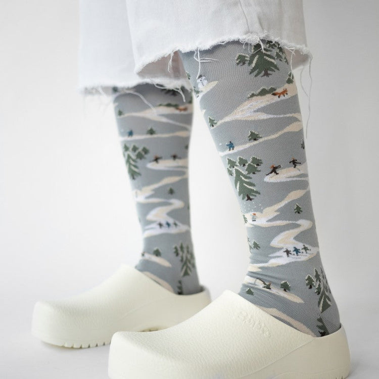 Knee High Socks in Landscape Rain