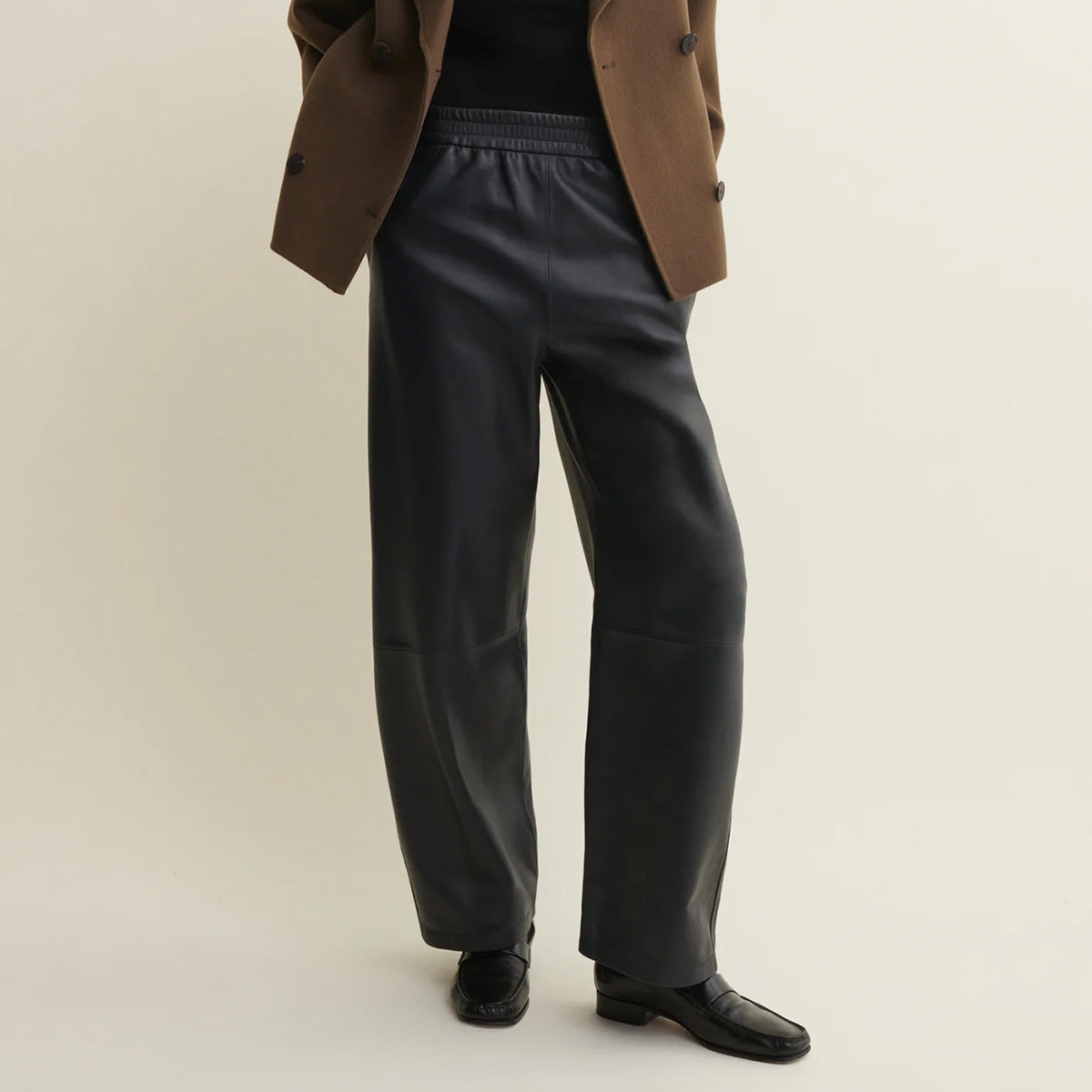 Noa Leather Pant in Night