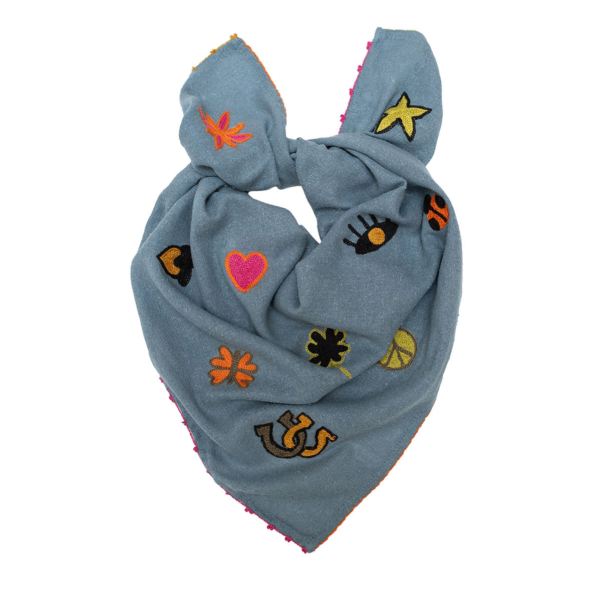 Chainstitch Bandana in Indigo Charms