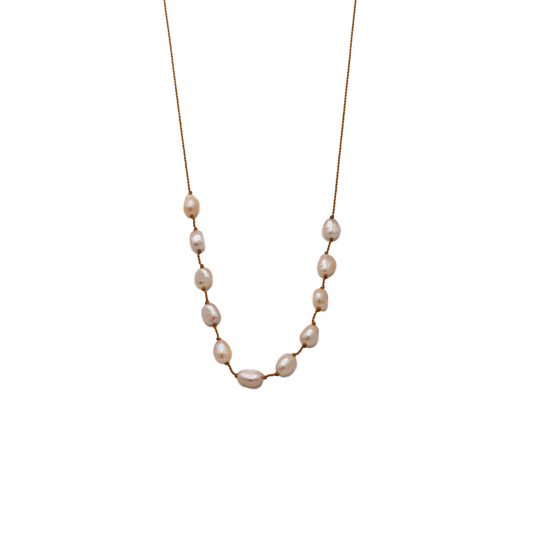 Floating Blush Pearl Necklace