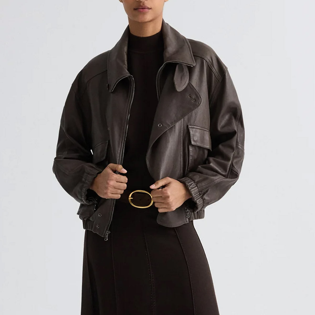 Hunter Leather Jacket in Delicioso