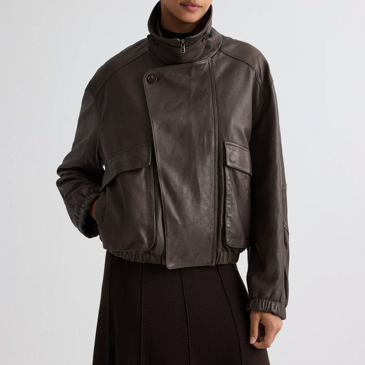 Hunter Leather Jacket in Delicioso