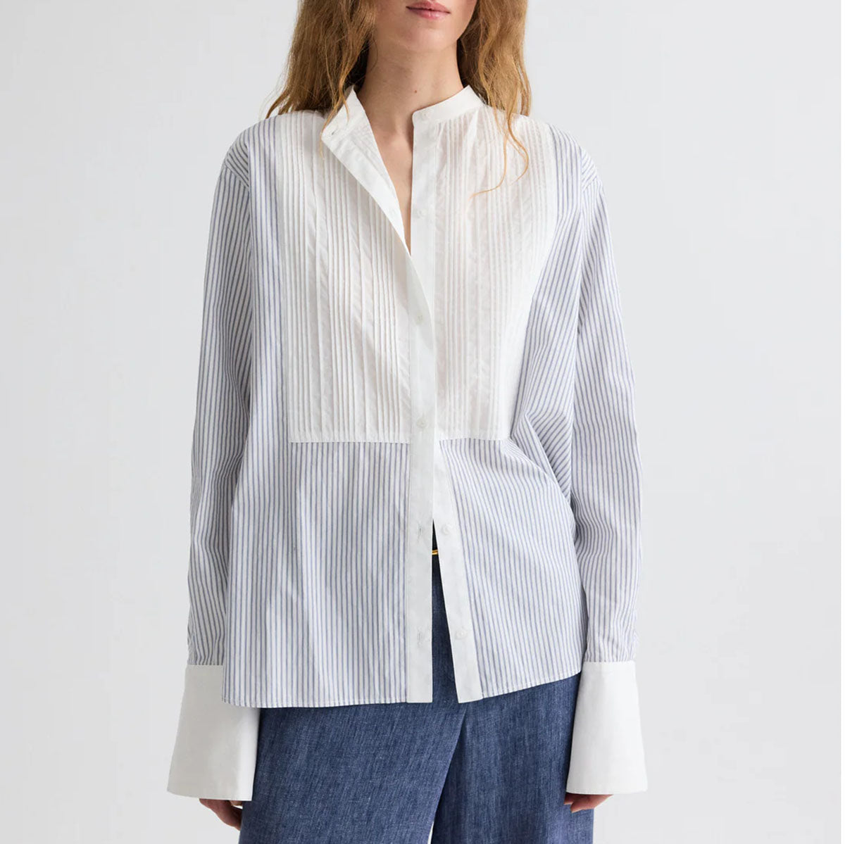 The Night Before Blouse in White and Midnight