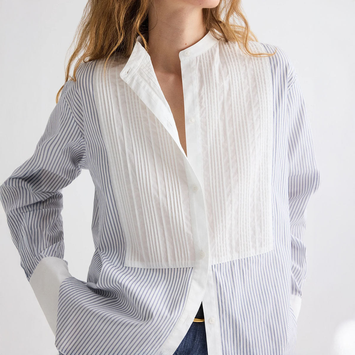 The Night Before Blouse in White and Midnight