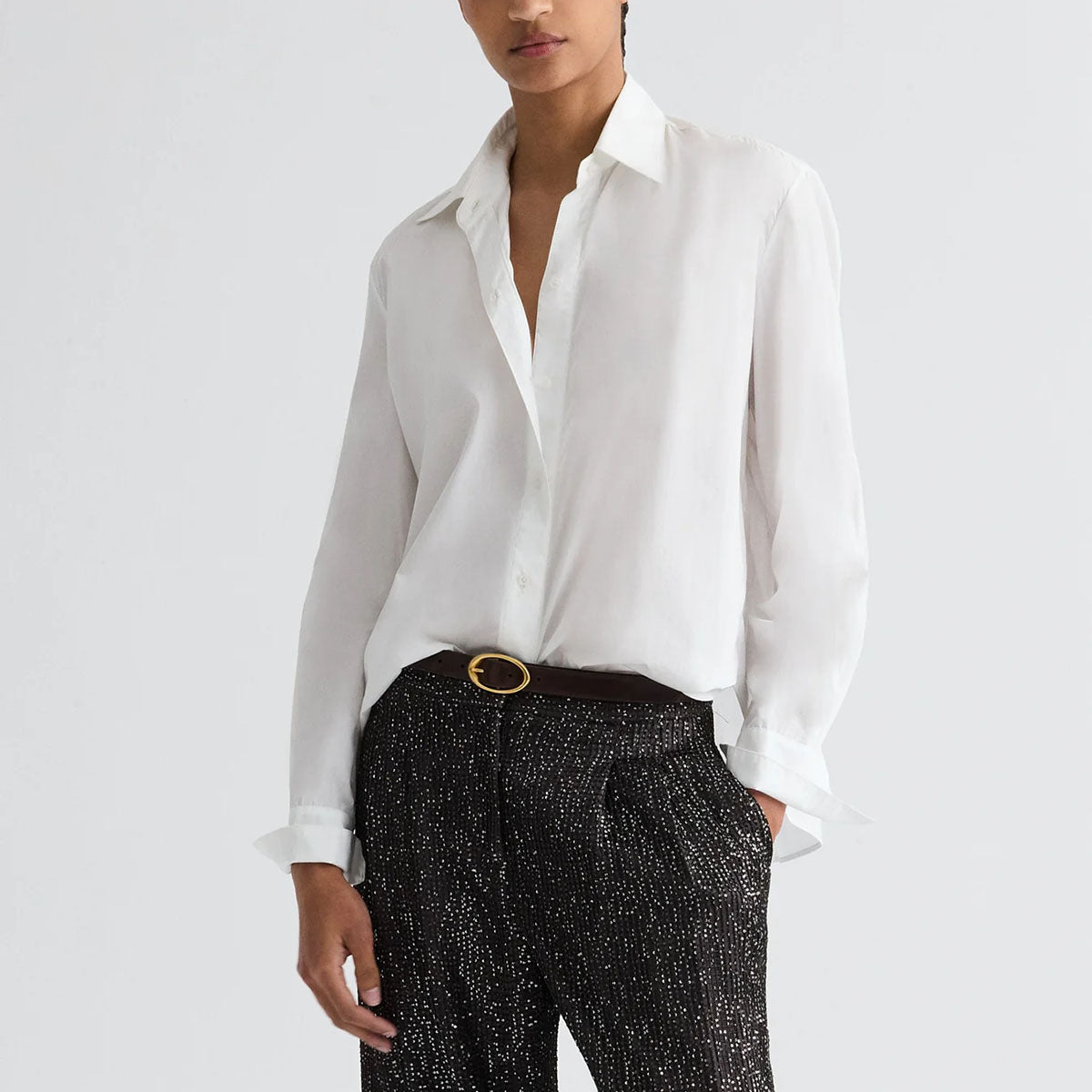 Possetti Button Up in White