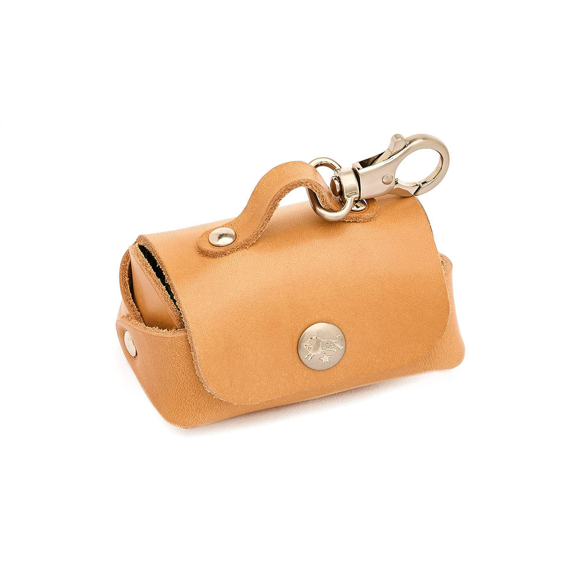Pet Bag Dispenser in Natural Leather