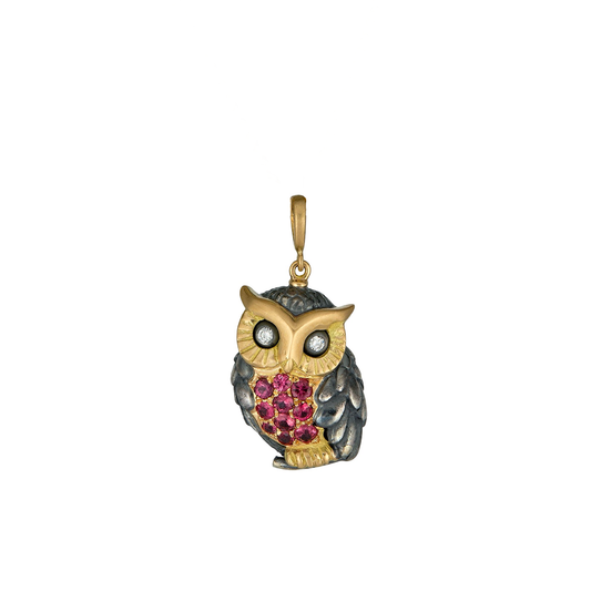 Gufo & Red Spinel Pendant