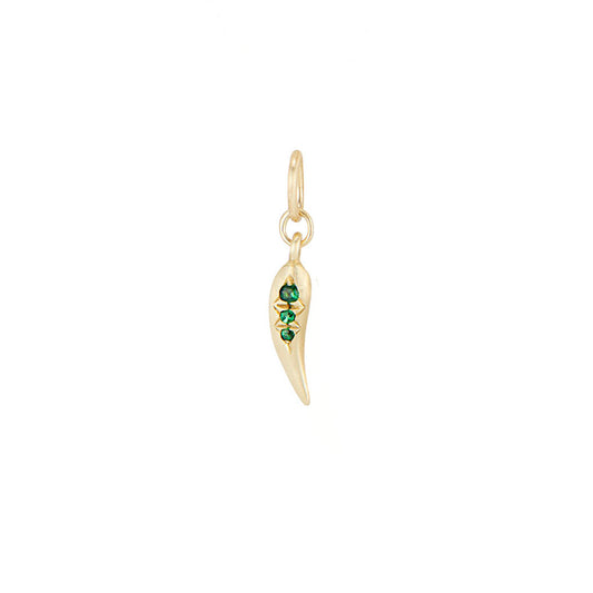 Lil Chili Pendant in 10K Yellow Gold with Tsavorite