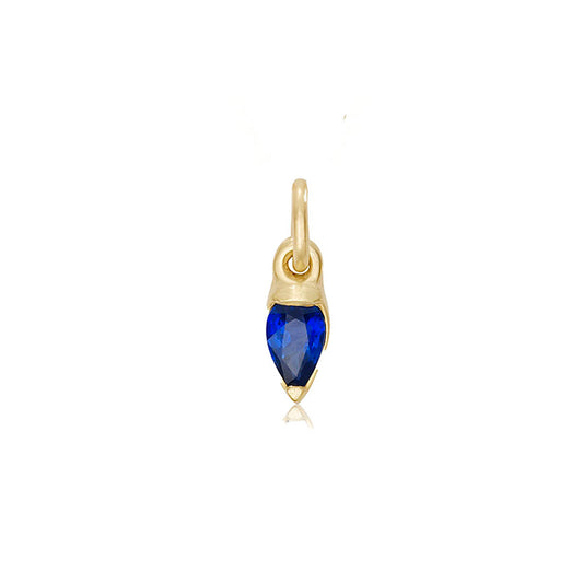 Anthara Pendant in 10K Yellow Gold with Blue Sapphire
