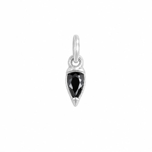Anthara Pendant in Sterling Silver and Black Diamond