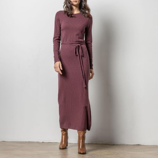 Column Maxi Dress in Wine