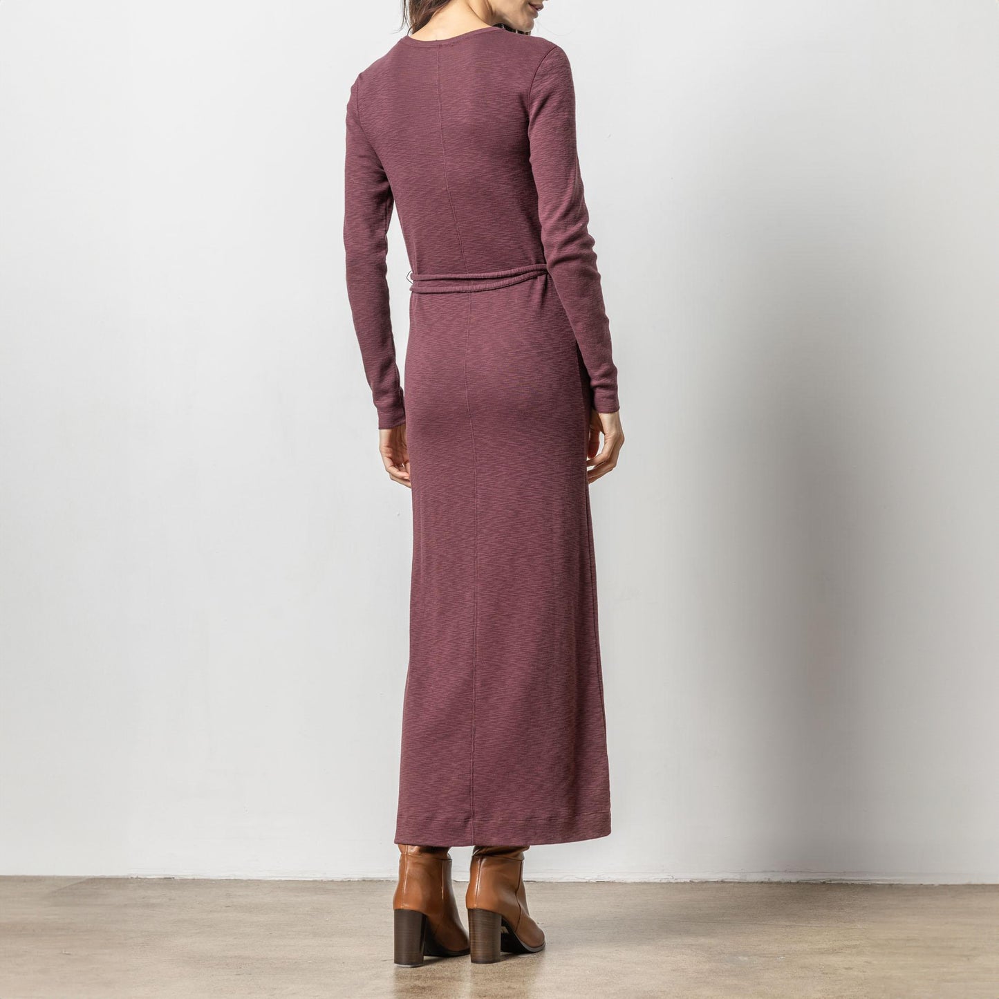 Column Maxi Dress in Wine