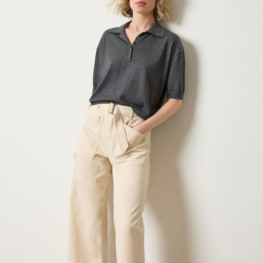 Polo Neck Sweater in Licorice
