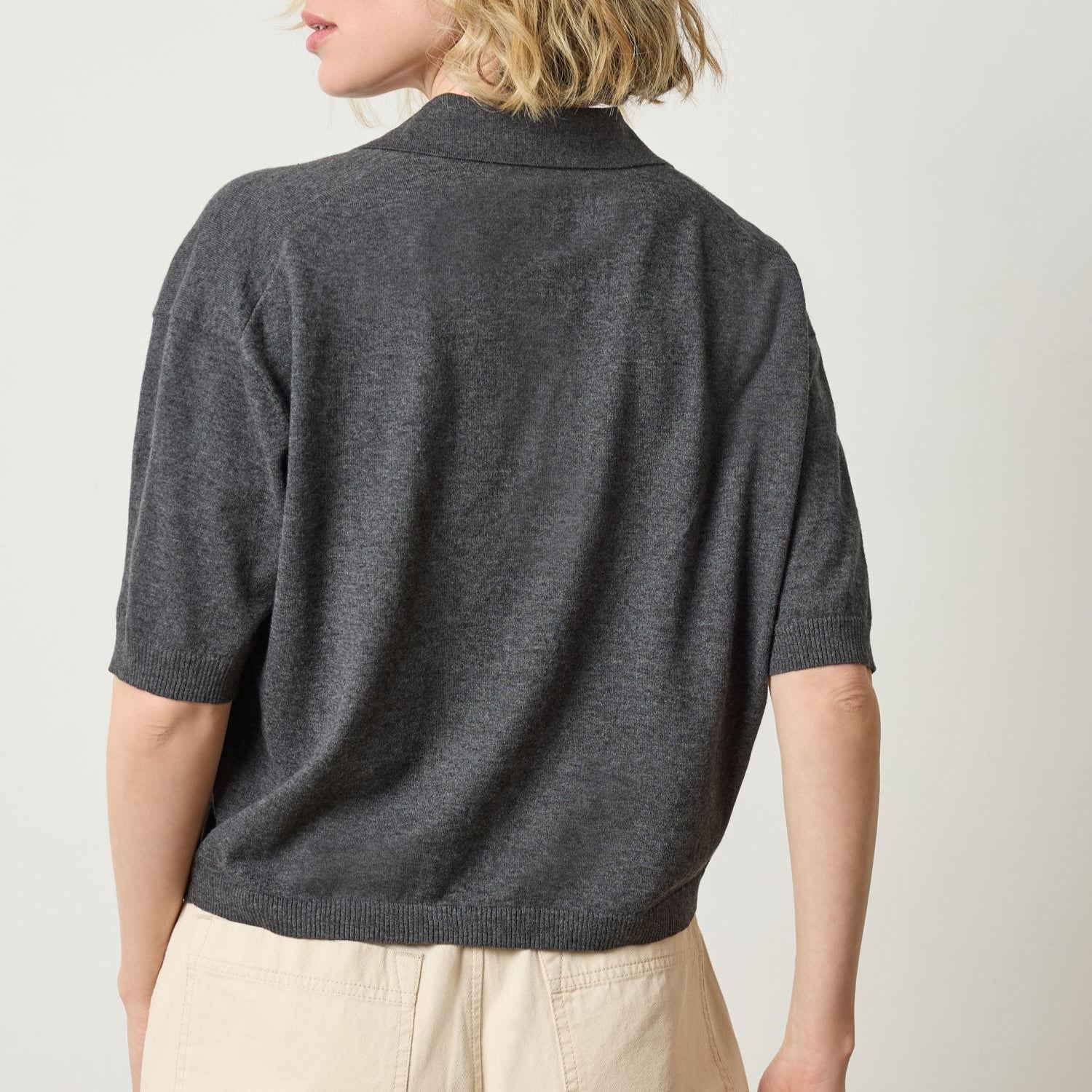 Polo Neck Sweater in Licorice