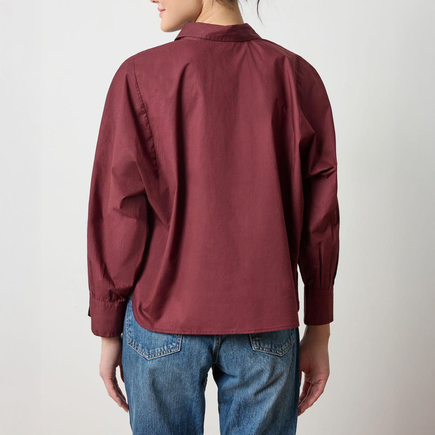 Dolman Button Down in Mulberry