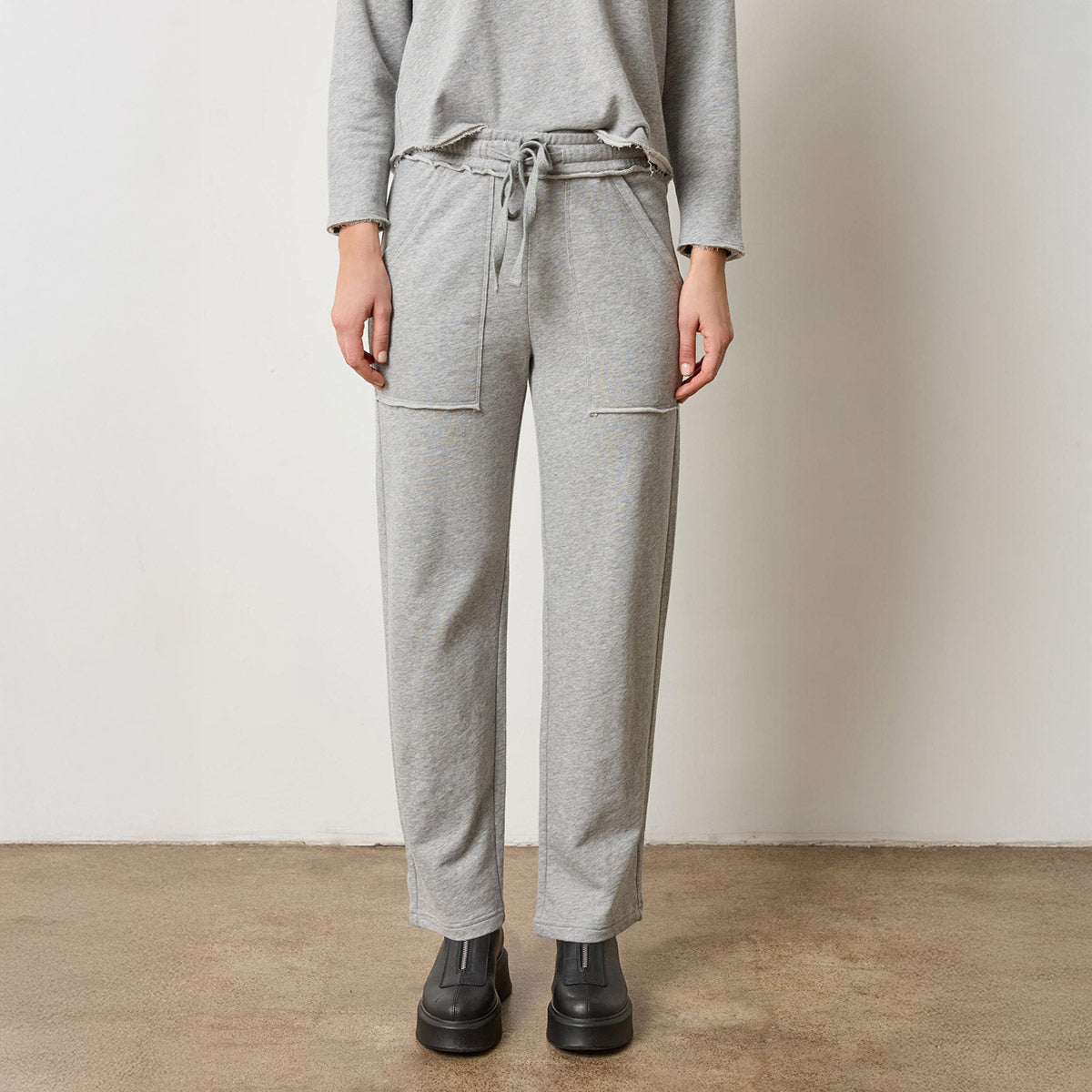 Terry Pant in Heather Grey