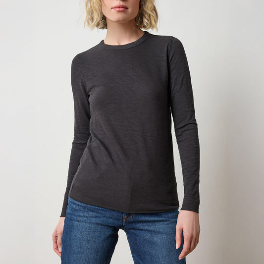 Bias Long Sleeve Tee in Black