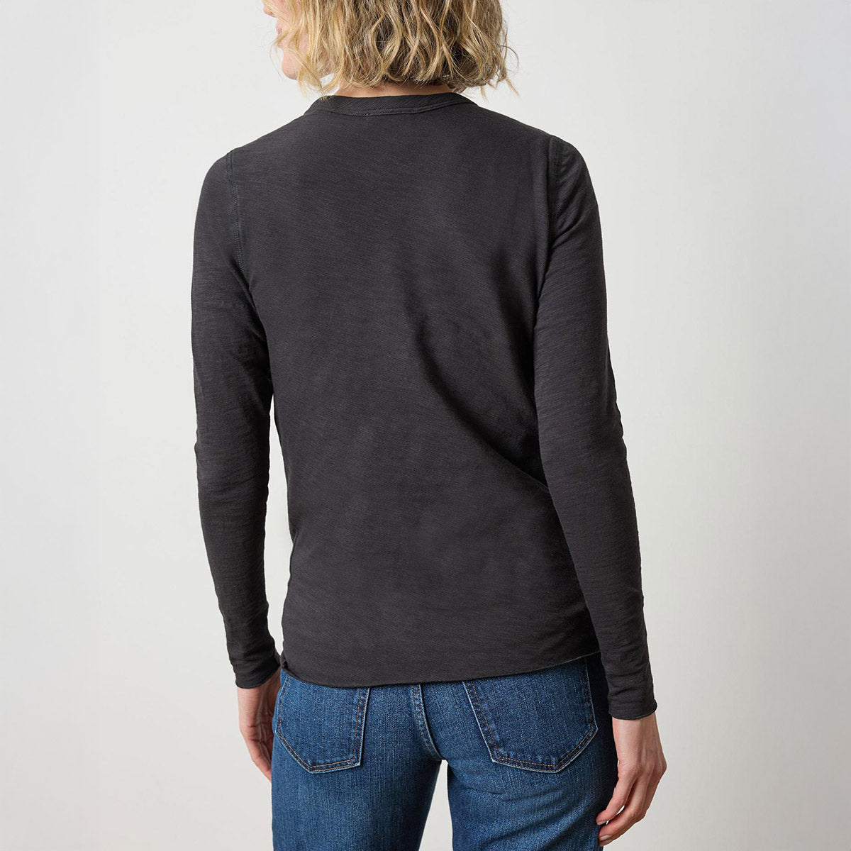 Bias Long Sleeve Tee in Black
