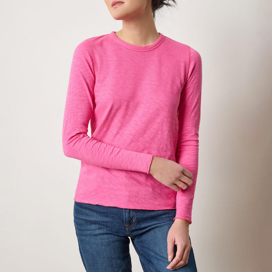 Bias Long Sleeve Tee in in Rosebud