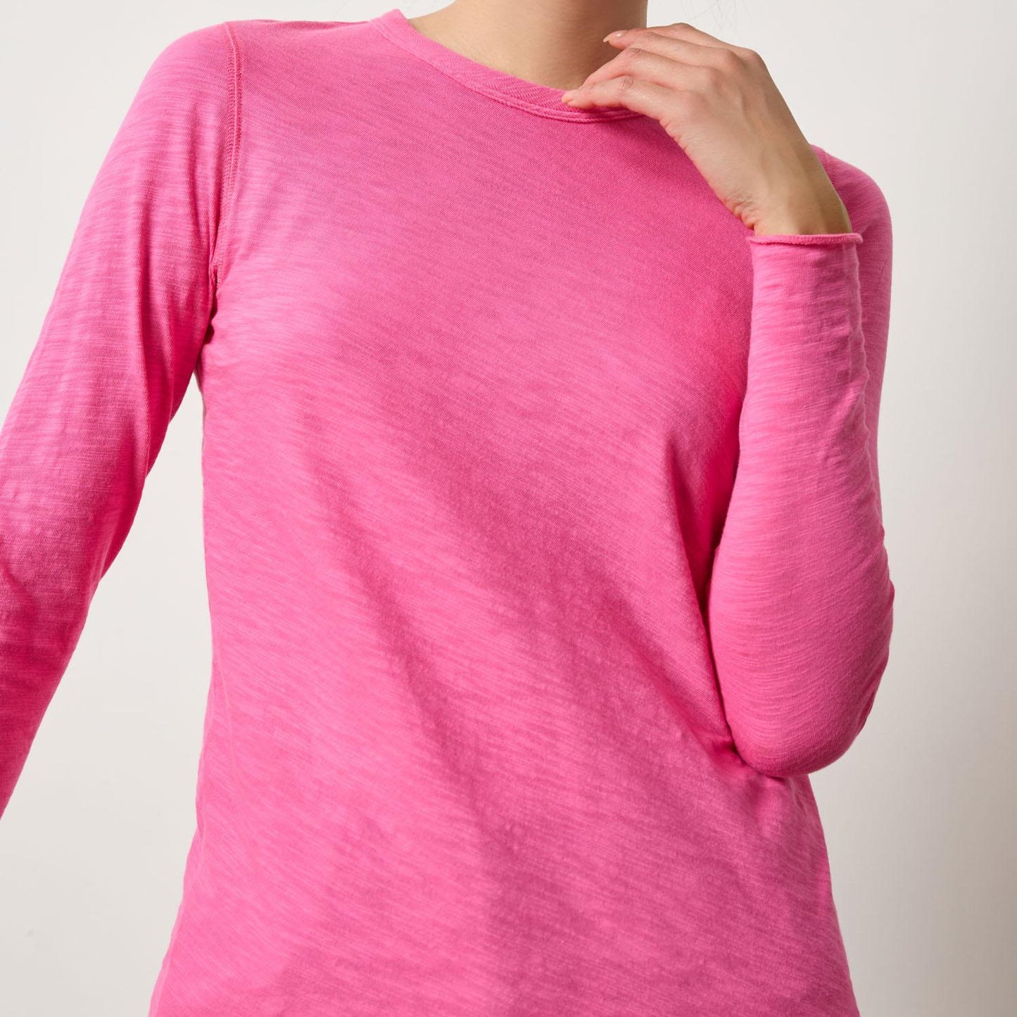 Bias Long Sleeve Tee in in Rosebud
