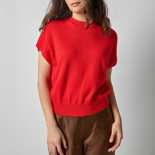 Wedge Sweater in Scarlet