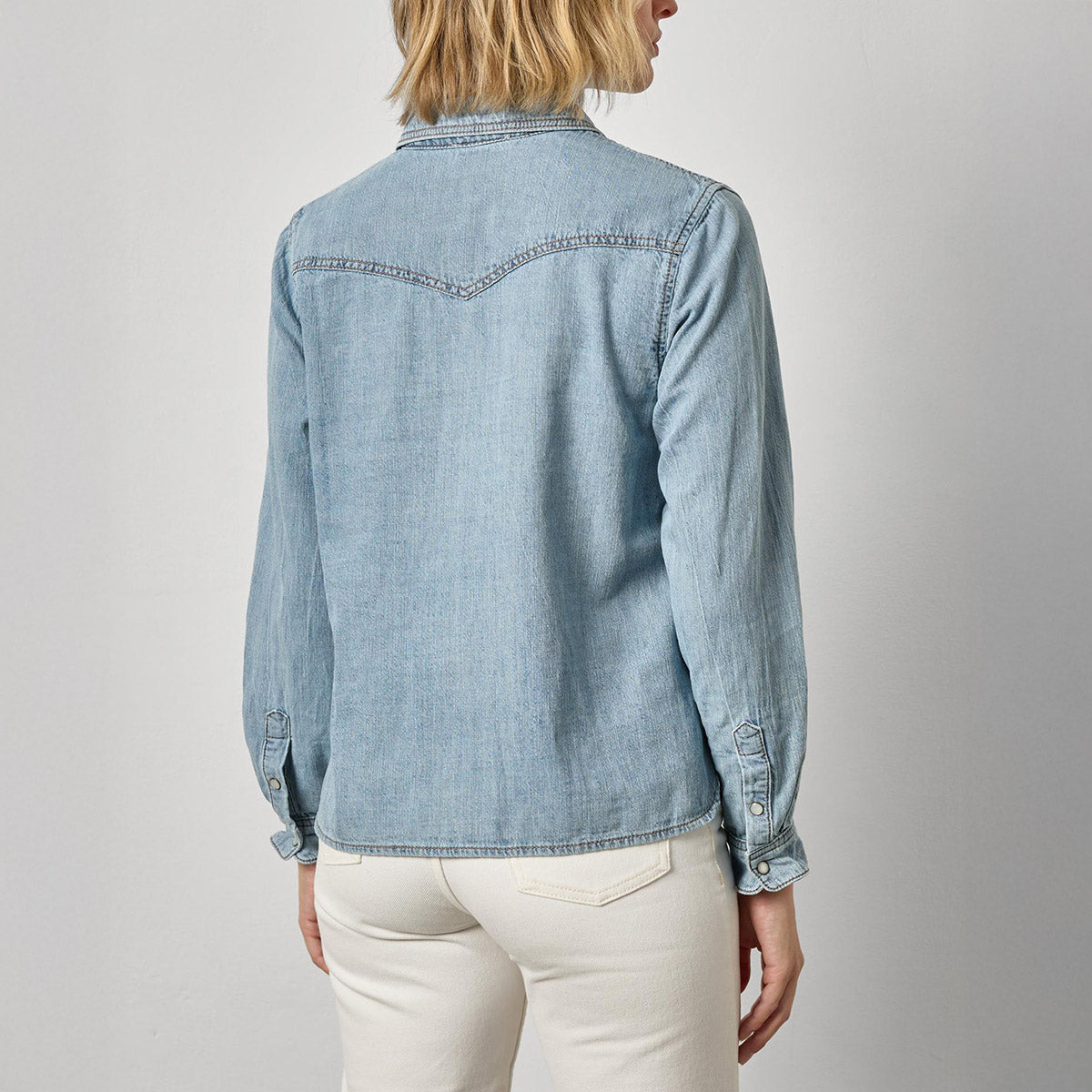 Denim Button Down in Blue Wash