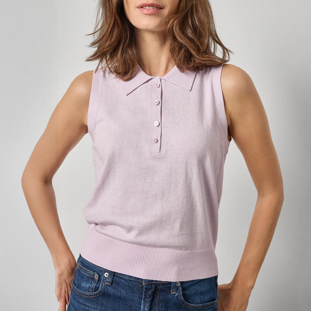 Polo Sweater in Wisteria