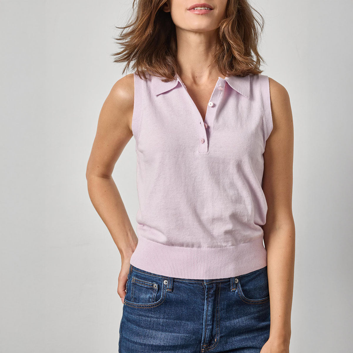 Polo Sweater in Wisteria