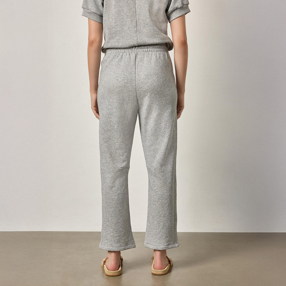 Side Panel Terry Pant in Heather Grey