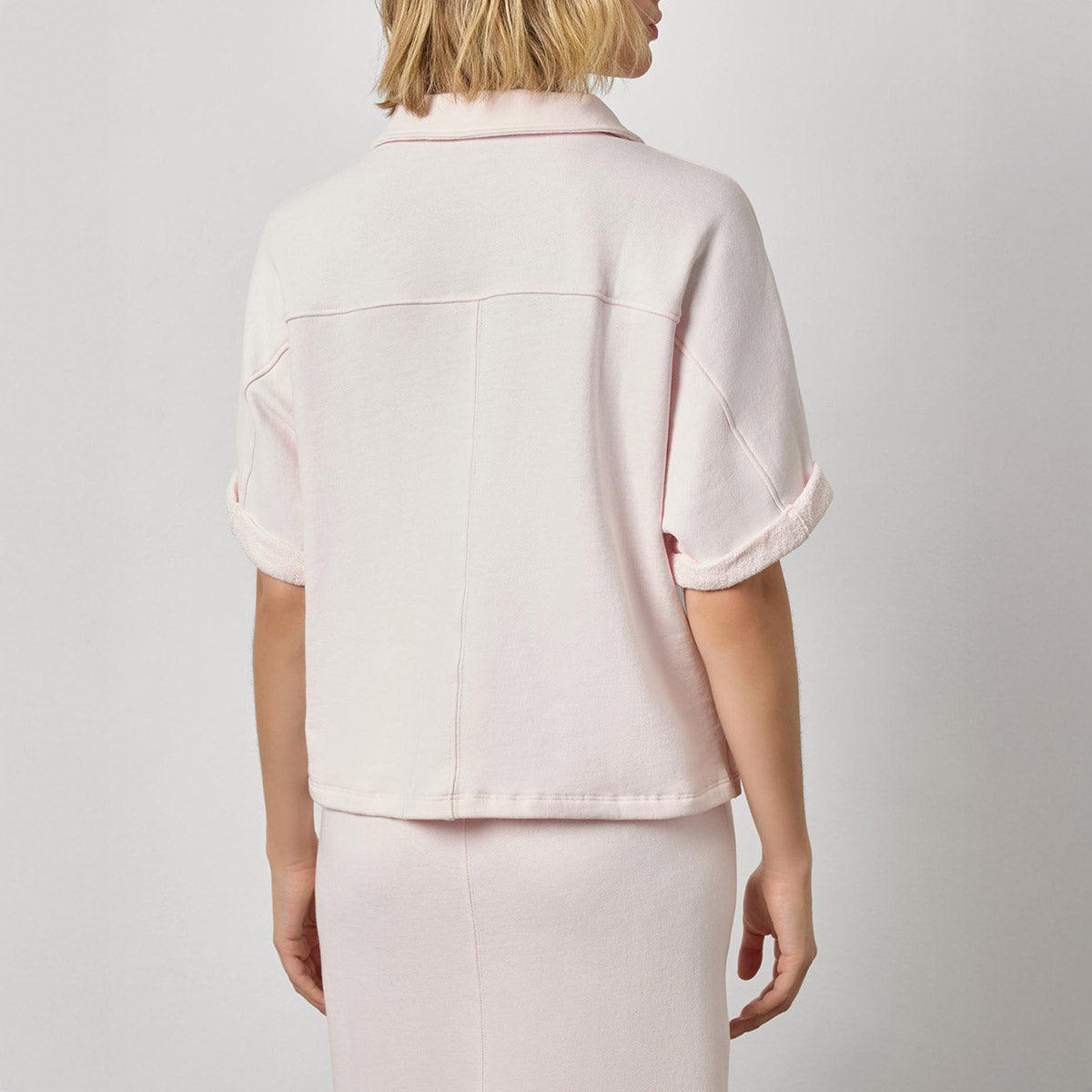 Oversized Terry Polo in Rosewater