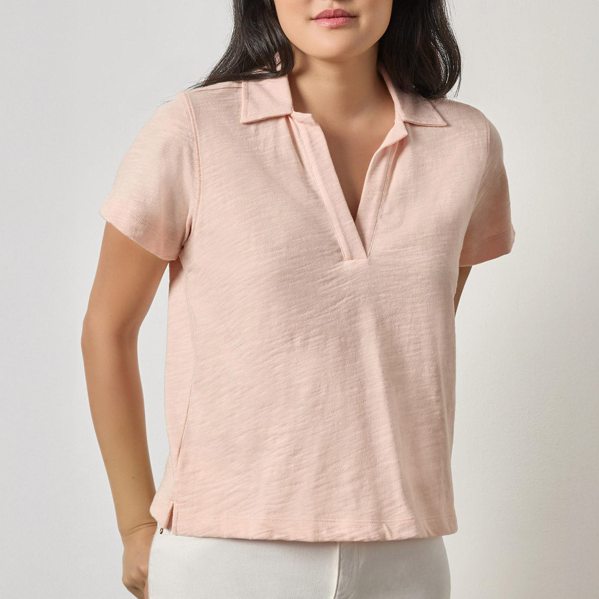 Vintage Short Sleeve Polo in Bellini