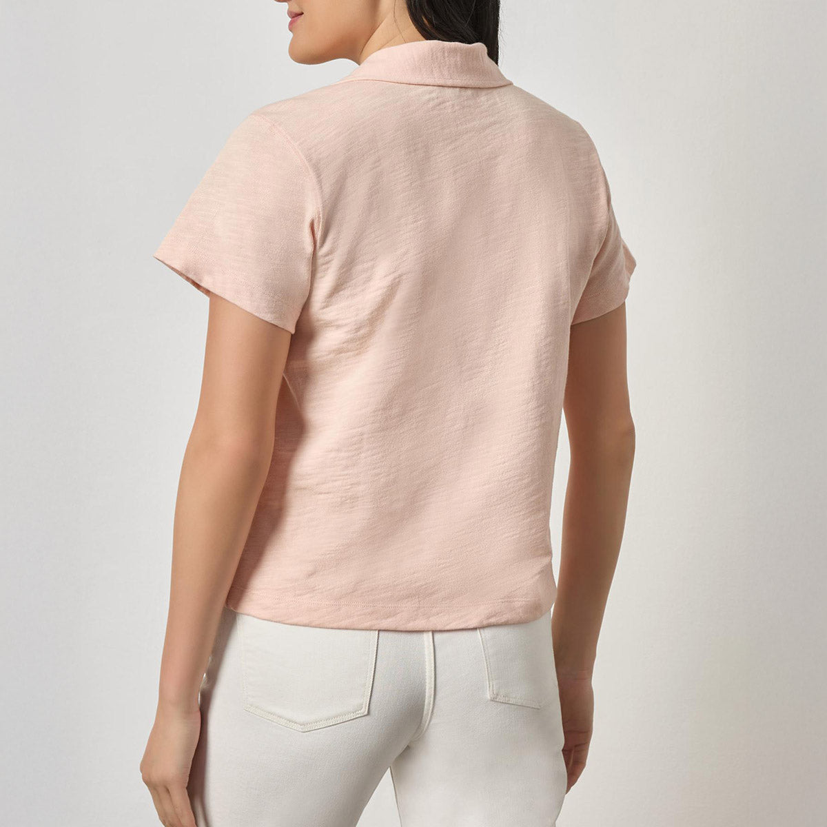 Vintage Short Sleeve Polo in Bellini
