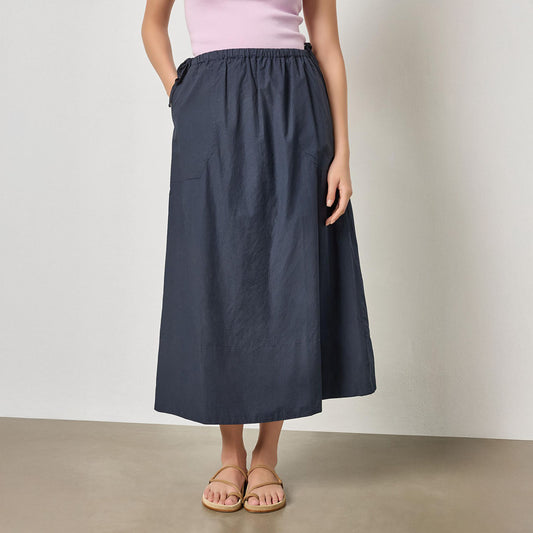 A-Line Maxi Skirt in Navy