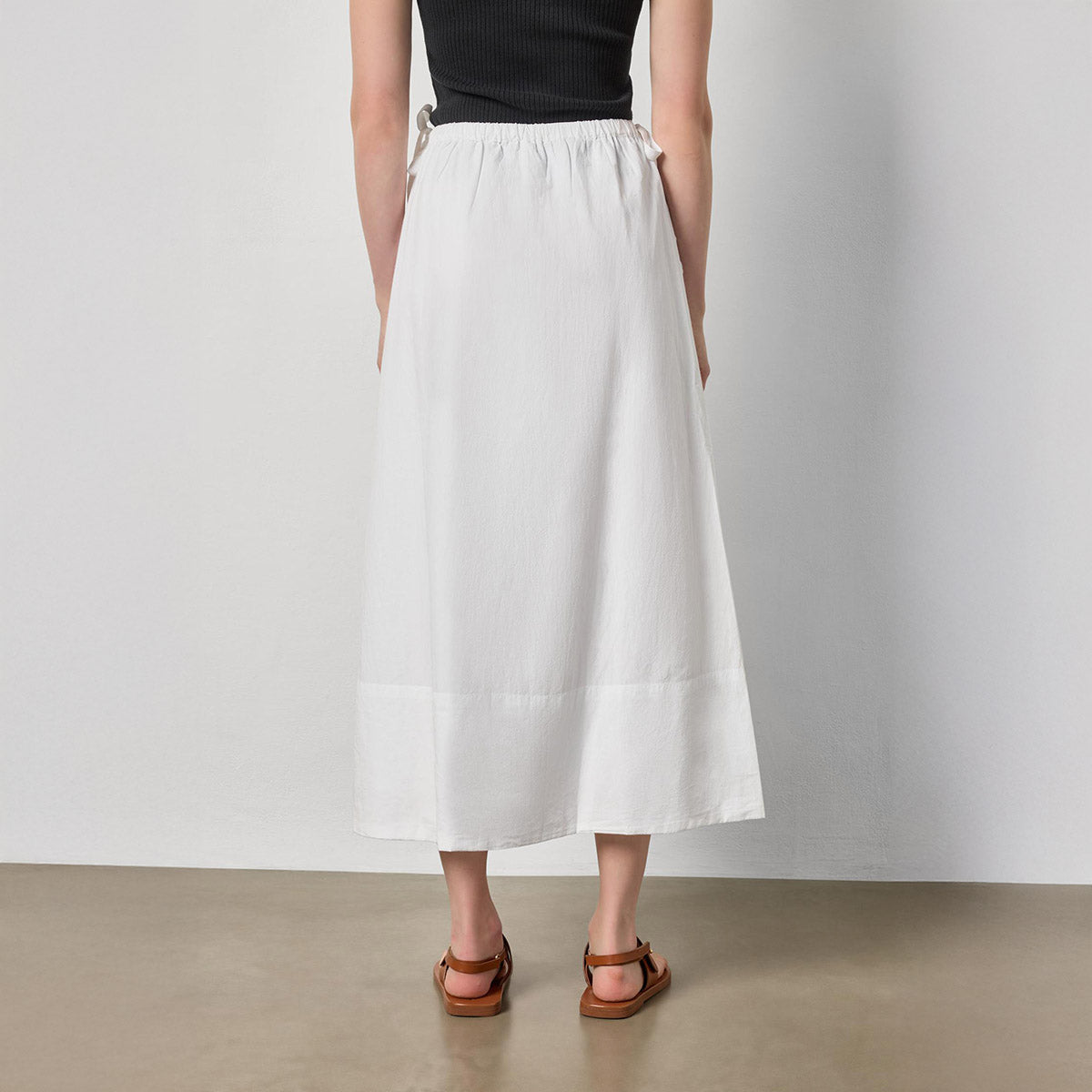 A-Line Maxi Skirt in White